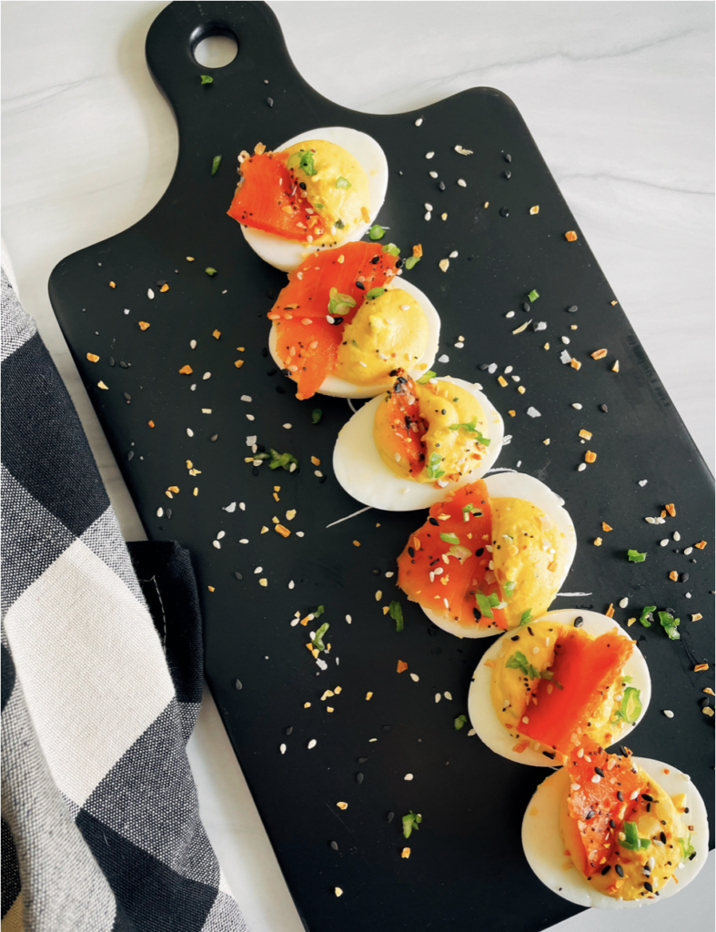 Bagels & Lox Deviled Eggs by Spoons N Spices - FoodSocial